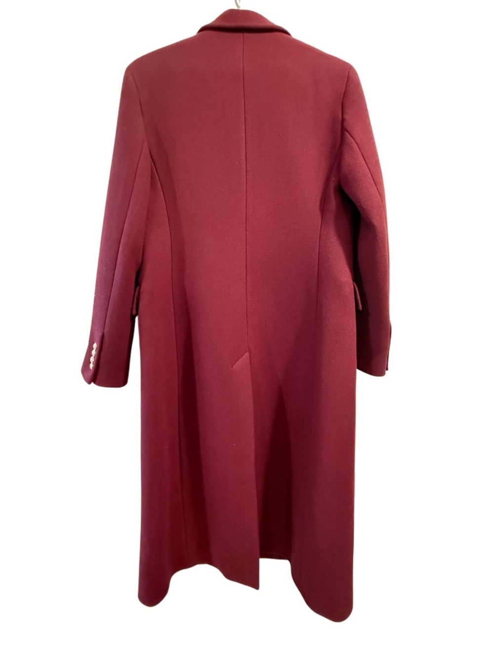 Zara Burgundy Double-Breasted Trench Coat - Picture 3 of 13